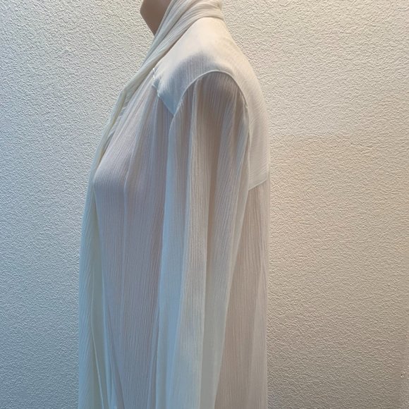 Vintage white jacket with attached scarf size 6 - Picture 9 of 12